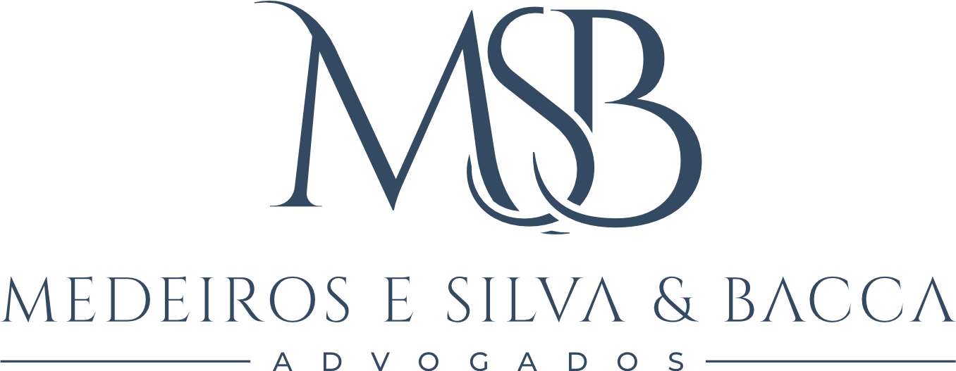Logotipo Medeiros E Silva Becca Advogados Azul WEBP
